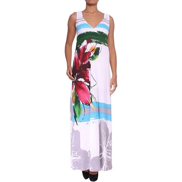 Desigual Septiembre Floral Sleeveless Maxi Dress Size Small - Picture 1 of 11